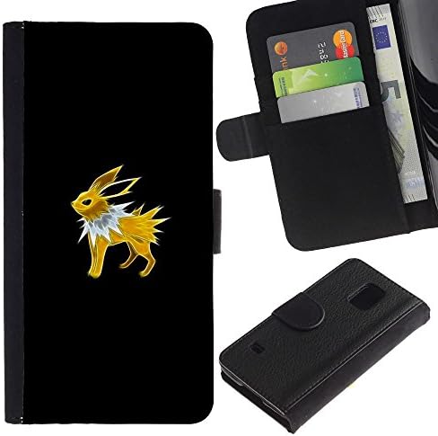 MobileX / Samsung Galaxy S5 V SM-G900 / Jolteon P0Kemon / Slim PU Leather Wallet Credit Card Case Cover Shell Armor