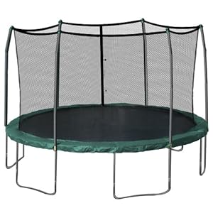 Skywalker 15-Feet Round Trampoline and Enclosure Combo with Spring Pad, Green