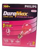 Philips Dura Max Clear Light Bulb, 100 Watt, 2 ct