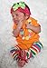 juDanzy newborn Retro Stripe baby girl leg warmers - up to 15 pounds