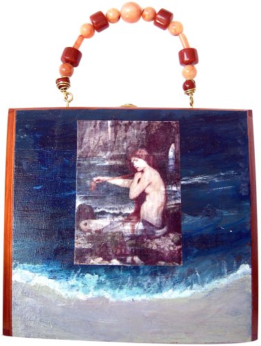 Buy ArtisanStreet’s Cigar Box Purse Features Artwork by John Waterhouse. Decoupage on Wood Cigar Box. Sides Highlighted by Hand Painting. Handle of Acrylic Beads. Nylon Thread Tassel. Mirror Inside Lid. Limited Edition.