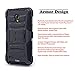 One Touch Pop Icon 2 LTE Case, Nagebee - Alcatel One Touch Pop Icon 2 LTE A846L Heavy Duty Hybrid Armor Dual Layer Rhino Kickstand Belt Clip Holster Combo Rugged Case (Holster Combo Black)