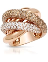 CLK Diamond 18K Rose Gold 4.26CTW Diamond Ring