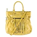 Angie & Lola Satchel with Pleats - Mustard