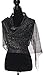 Elles Clothing Sheer Mesh Glitter Sparkle Shawl Wrap Fringe Prom Weddings Party Evening Scarfs for Women, Mothers day gifts