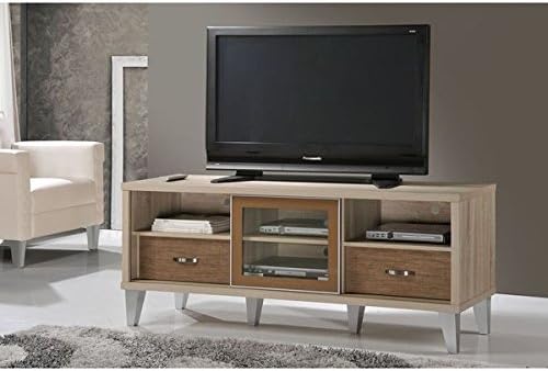 Eastwest Living Hall White/ Brown Media Cabinet