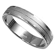 Sterling Silver Ring - Rhodium Plated 4mm Band Width with Satin Finish in Sizes: 5-12