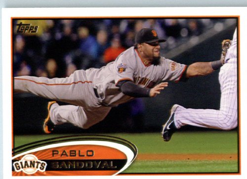 2012 Topps Baseball Card # 185 Pablo Sandoval - San Francisco Giants - ENCASED Trading Card