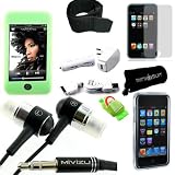 Accessory Bundle for Apple iPod Touch 2G 3G 8GB 16GB 32GB 64GB iTouch Kit includes home, car charger, screen protector, silicone skin, leather case 2nd 3rd Gen