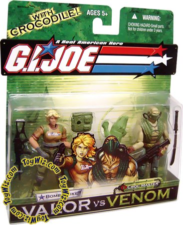 G. I. JOE Hasbro Valor Vs. Venom 3 3/4 Scale 2Pack Bombstrike & Croc Master