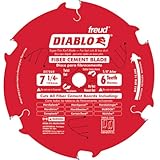 Freud Diablo D0706CH 7-1/4 inch by 6-Tooth Fiber Cement Blade TCG 5/8 inch Arbor Perma-Shield Coated