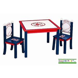 Boston Red Sox Logo Merchandise Childrens Table and Chairs Set