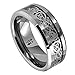 8MM Dragon Design Tungsten Carbide Wedding Band Ring (Available Sizes 7-14 Including Half Sizes)