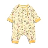 baby ampersand 森の動物柄カバーオール　ベビーイエロー　60cm