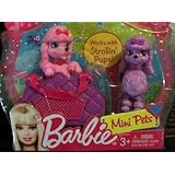 BARBIE MINI PETS PINK & PURPLE POODLES