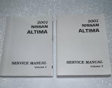 2001 Nissan Altima Service Manuals (Model L30 Series, 2 Volume Set)