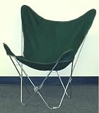 Solid Green Canvas Butterfly Chair