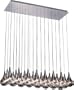 ET2 Lighting E20118-18 24 Light Larmes Island Light, Brushed