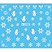 Tinksky Nail Art Stickers Christmas Snow Nail Art Stickers Decals Decoration Snowflake Design,Pack of 5