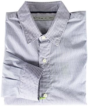 Etro Milano Mens Casual Shirt Size S US Regular Plaid Blue Cotton