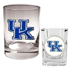 Kentucky Wildcats NCAA Rocks Glass And Shot Glass Set by Great American Products