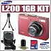 Samsung L200 10.1MP 3X Digital Camera Red + 1GB Accessory Kit With Samsung 3 Year Warranty