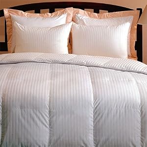 350TC 600 Fill Power White Down Comforter, Full Queen by 
