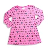 So Fun - Toddler Girls Long Sleeve Teapot Knit Dress, Pink, Multi