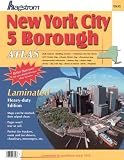 Hagstrom New York City 5 Borough Large Atlas [Theater District Map, Transportaion Info, Subway Map, Airport Map, Zip Code Map, Parks, Ferries & So Much More] Heavy-Duty Edition LAMINATED & SPIRAL-BOUND