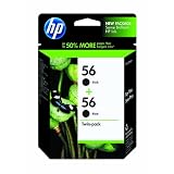 HP 56 Black Ink Cartridge in Retail Packaging, Twin Pack (C9319FN#140) ~ HP