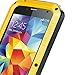ELECDAY Newest Extreme Shockproof Waterproof Dust/Dirt/snow Proof Armor Tank Aluminum Metal Gorilla Glass Military Heavy Duty Protector Cover Hard case for Samsung Galaxy S5 (Yellow)
