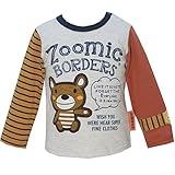 2016年 秋冬 ZOOMIC ズーミック クレイジー時計アップリケ 長袖Ｔシャツ くま 胴-アイボリー◇90cm