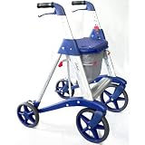 Active Walker 10 Wheel Rollator, Steel Blue