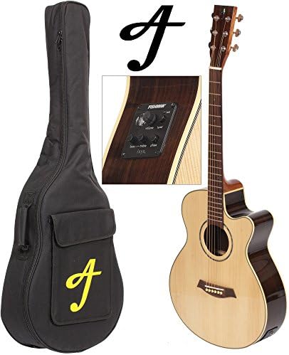 AJ 550CE Grand Concert Solid Englemann Spruce Top Cutaway Guitar with Fishman Pick-up and Soft Case