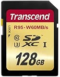 Transcend 128 GB High Speed 10 UHS-3 Flash Memory Card 95/60 MB/s (TS128GSDU3)