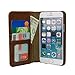 KHOMO iPhone 6 / 6s Case, [Book Collection] - Vintage Book Style Wallet Leather Cover for Apple iPhone 6 4.7'' - Brown