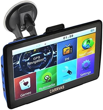 CARRVAS 7-Inch Portable Vehicle GPS Navigator 8GB 128MB Capacitive Touch Screen with Lifetime Maps