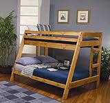 Twin Full Size Bunk Bed Cottage Style Amber Wash Finish