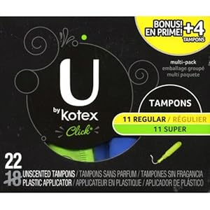 kotex tampons regular super unscented pack care