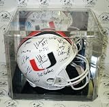 Full Size Football Helmet Display Case Black Base Mirror Back