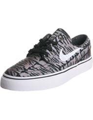 Nike Zoom Stefan Janoski Canvas Skate Shoe - Mens Black/White/Medium Olive, 10.5
