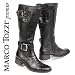 MARCO TOZZI premio Damen Langschaft Stiefel, Echtleder, schwarz