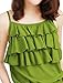 Allegra K Women Tiered Ruffled Upper Adjustable Straps Drawstring Waist Romper