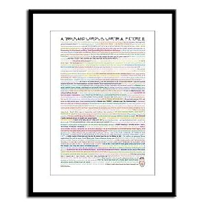 1000 words is worth iii humor large framed print by cafepress