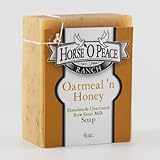Handmade Herbal 100% Raw Goat Milk Oatmeal 'n Honey Soap (4oz./Bar)