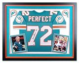 Don Shula Miami Dolphins Deluxe Framed Autographed 72 Perfect Jersey with 17-0 Inscription