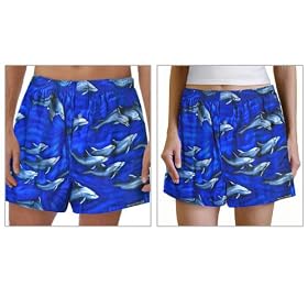 Dolphins DOLPHIN Kids Boxers Size 14 16 100% Cotton Boxer Sleep Pants Shorts Present Gift Idea For Boys Boy or Girls Girl Cute Youth Apparel CUTE Pajama Shorts HUGE