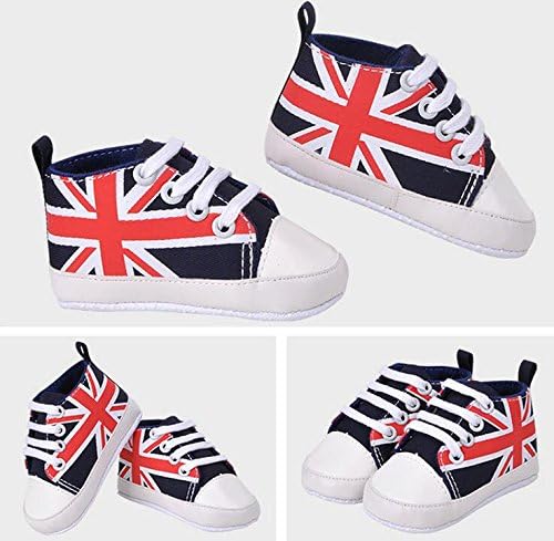 RSHOPS® 4.72\" Baby Infant Lightweight Canvas Sneaker Anti-skid Plush Warm Soft Shoes Walking Trainer UK Flag The Union Jack Design #2