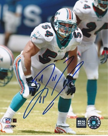 Zach Thomas Autographed Miami Dolphins 8x10 Photo