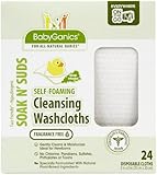 BabyGanics Soakin' Suds Disposable Washcloths - Fragrance Free